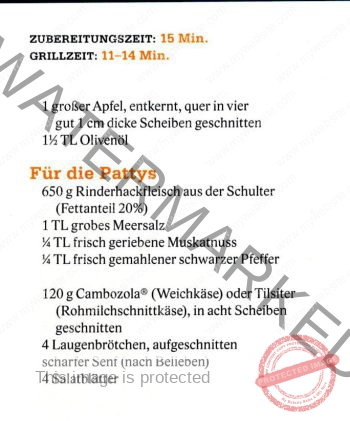 Cheeseburger Zutaten