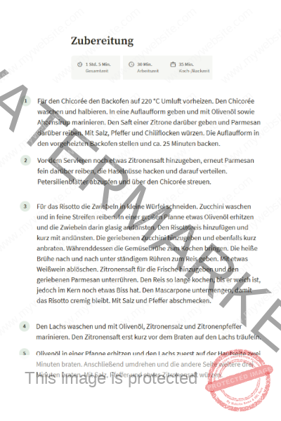 Essen - Lachs, Risotto, Fenchel, Zubereitung